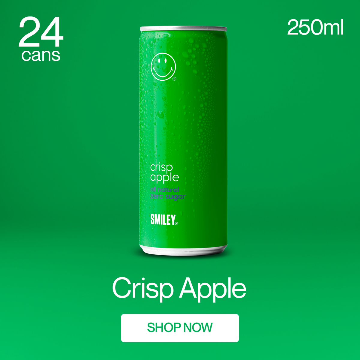Happy Soda Crisp Apple - 24 x 250ml. | happysoda Happy Soda Crisp Apple - 24 x 250ml. | happysoda